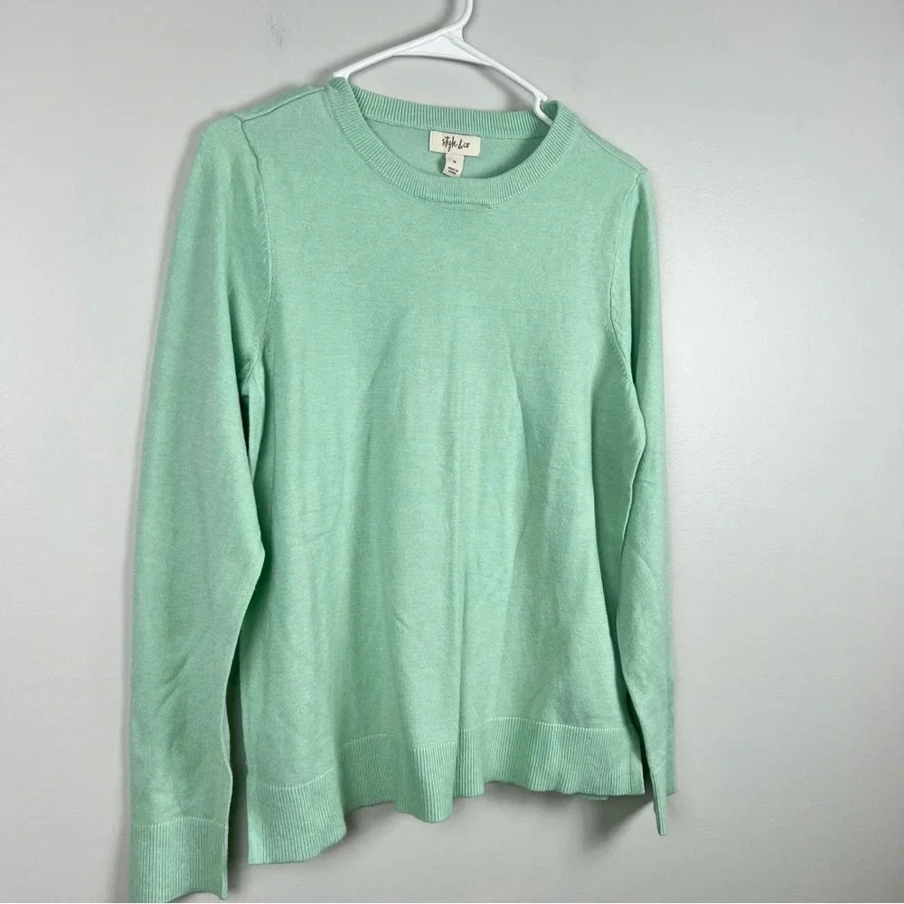 NEW Beautiful Teal Sweater, soft, stylish, from Style & Co.,  by Size Medium - Picture 4 of 9